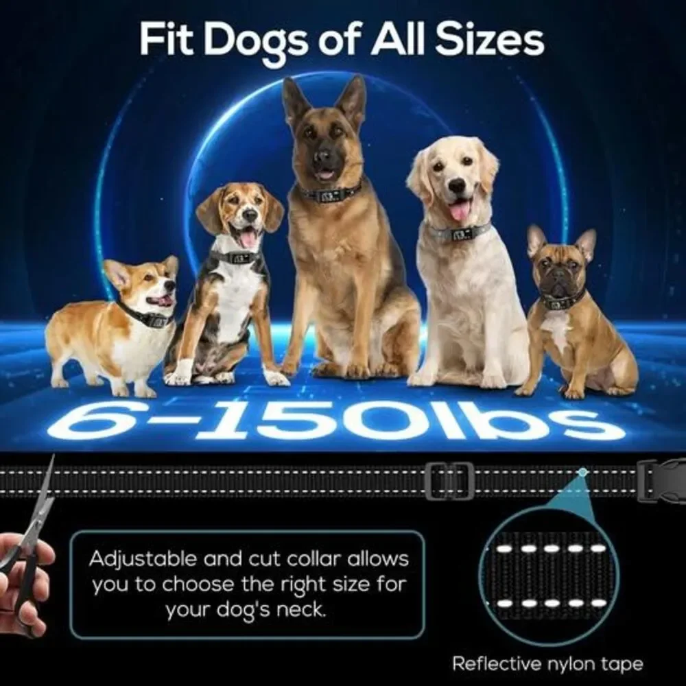 Bark Collar, 2 Pack Smart Dog Bark Collar for Large to Medium to Small Dogs